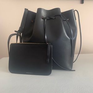 Mansur Gavriel black bucket bag authentic